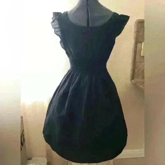 VTG Speed Control New York Black Embroidered Dress Women M - Picture 6 of 12